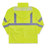 ergodyne® GloWear 8366 Class 3 Lightweight Hi-Vis Rain Jacket, Polyester, Medium, Lime, Ships in 1-3 Business Days (EGO24333) Each