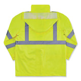 ergodyne® GloWear 8366 Class 3 Lightweight Hi-Vis Rain Jacket, Polyester, 4X-Large, Lime, Ships in 1-3 Business Days (EGO24338) Each