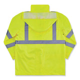 ergodyne® GloWear 8366 Class 3 Lightweight Hi-Vis Rain Jacket, Polyester, 5X-Large, Lime, Ships in 1-3 Business Days (EGO24339) Each