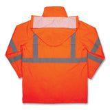 ergodyne® GloWear 8366 Class 3 Lightweight Hi-Vis Rain Jacket, Polyester, 3X-Large, Orange, Ships in 1-3 Business Days (EGO24367) Each