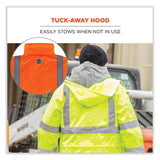 ergodyne® GloWear 8366 Class 3 Lightweight Hi-Vis Rain Jacket, Polyester, 5X-Large, Orange, Ships in 1-3 Business Days (EGO24369) Each
