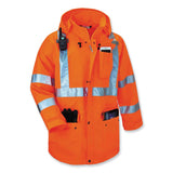 ergodyne® GloWear 8385 Class 3 Hi-Vis 4-in-1 Jacket, Medium, Orange, Ships in 1-3 Business Days (EGO24373) Each