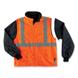 ergodyne® GloWear 8385 Class 3 Hi-Vis 4-in-1 Jacket, 3X-Large, Orange, Ships in 1-3 Business Days (EGO24377) Each