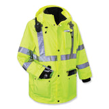 ergodyne® GloWear 8385 Class 3 Hi-Vis 4-in-1 Jacket, Small, Lime, Ships in 1-3 Business Days (EGO24382) Each