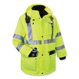 ergodyne® GloWear 8385 Class 3 Hi-Vis 4-in-1 Jacket, 3X-Large, Lime, Ships in 1-3 Business Days (EGO24387) Each