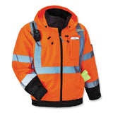 ergodyne® GloWear 8379 Class 3 Hi-Vis Fleece Lined Bomber Jacket, Orange, Medium, Ships in 1-3 Business Days (EGO24463) Each