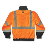ergodyne® GloWear 8379 Class 3 Hi-Vis Fleece Lined Bomber Jacket, Orange, X-Large, Ships in 1-3 Business Days (EGO24465) Each