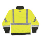 ergodyne® GloWear 8379 Class 3 Hi-Vis Fleece Lined Bomber Jacket, Lime, 2X-Large, Ships in 1-3 Business Days (EGO24476) Each