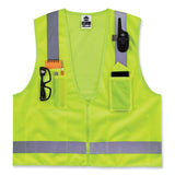 ergodyne® GloWear 8249Z-S Single Size Class 2 Economy Surveyors Zipper Vest, Polyester, X-Small, Lime, Ships in 1-3 Business Days (EGO24501) Each