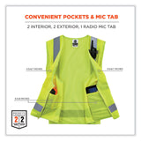 ergodyne® GloWear 8249Z-S Single Size Class 2 Economy Surveyors Zipper Vest, Polyester, Small, Lime, Ships in 1-3 Business Days (EGO24502) Each
