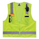 ergodyne® GloWear 8249Z-S Single Size Class 2 Economy Surveyors Zipper Vest, Polyester, Small, Lime, Ships in 1-3 Business Days (EGO24502) Each