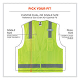 ergodyne® GloWear 8249Z-S Single Size Class 2 Economy Surveyors Zipper Vest, Polyester, Medium, Lime, Ships in 1-3 Business Days (EGO24503) Each