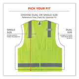 ergodyne® GloWear 8249Z-S Single Size Class 2 Economy Surveyors Zipper Vest, Polyester, Large, Lime, Ships in 1-3 Business Days (EGO24504) Each