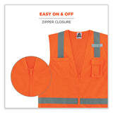 ergodyne® GloWear 8249Z-S Single Size Class 2 Economy Surveyors Zipper Vest, Polyester, 3X-Large, Orange, Ships in 1-3 Business Days (EGO24517) Each