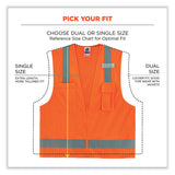 ergodyne® GloWear 8249Z-S Single Size Class 2 Economy Surveyors Zipper Vest, Polyester, 3X-Large, Orange, Ships in 1-3 Business Days (EGO24517) Each