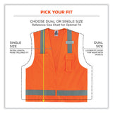 ergodyne® GloWear 8249Z-S Single Size Class 2 Economy Surveyors Zipper Vest, Polyester, 4X-Large, Orange, Ships in 1-3 Business Days (EGO24518) Each