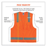 ergodyne® GloWear 8249Z-S Single Size Class 2 Economy Surveyors Zipper Vest, Polyester, 5X-Large, Orange, Ships in 1-3 Business Days (EGO24519) Each