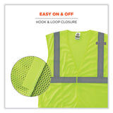 ergodyne® GloWear 8210HL-S Single Size Class 2 Economy Mesh Vest, Polyester, Small, Lime, Ships in 1-3 Business Days (EGO24522) Each