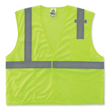 ergodyne® GloWear 8210HL-S Single Size Class 2 Economy Mesh Vest, Polyester, Medium, Lime, Ships in 1-3 Business Days (EGO24523) Each