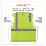 ergodyne® GloWear 8210HL-S Single Size Class 2 Economy Mesh Vest, Polyester, 3X-Large, Lime, Ships in 1-3 Business Days (EGO24527) Each