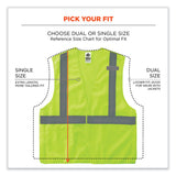 ergodyne® GloWear 8215BA-S Single Size Class 2 Economy Breakaway Mesh Vest, Polyester, Medium, Lime, Ships in 1-3 Business Days (EGO24543) Each