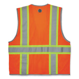 ergodyne® GloWear 8246Z-S Single Size Class 2 Two-Tone Mesh Vest, Polyester, 4X-Large, Orange, Ships in 1-3 Business Days (EGO24578) Each