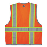 ergodyne® GloWear 8246Z-S Single Size Class 2 Two-Tone Mesh Vest, Polyester, 3X-Large, Orange, Ships in 1-3 Business Days (EGO24577) Each
