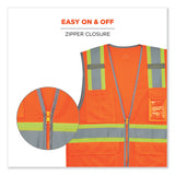 ergodyne® GloWear 8246Z-S Single Size Class 2 Two-Tone Mesh Vest, Polyester, Large, Orange, Ships in 1-3 Business Days (EGO24574) Each