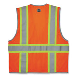 ergodyne® GloWear 8246Z-S Single Size Class 2 Two-Tone Mesh Vest, Polyester, Large, Orange, Ships in 1-3 Business Days (EGO24574) Each