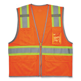 ergodyne® GloWear 8246Z-S Single Size Class 2 Two-Tone Mesh Vest, Polyester, Medium, Orange, Ships in 1-3 Business Days (EGO24573) Each