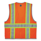 ergodyne® GloWear 8246Z-S Single Size Class 2 Two-Tone Mesh Vest, Polyester, Medium, Orange, Ships in 1-3 Business Days (EGO24573) Each