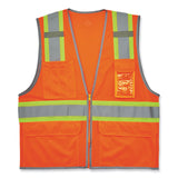 ergodyne® GloWear 8246Z-S Single Size Class 2 Two-Tone Mesh Vest, Polyester, Small, Orange, Ships in 1-3 Business Days (EGO24572) Each