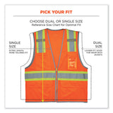ergodyne® GloWear 8246Z-S Single Size Class 2 Two-Tone Mesh Vest, Polyester, Small, Orange, Ships in 1-3 Business Days (EGO24572) Each