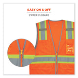 ergodyne® GloWear 8246Z-S Single Size Class 2 Two-Tone Mesh Vest, Polyester, Small, Orange, Ships in 1-3 Business Days (EGO24572) Each