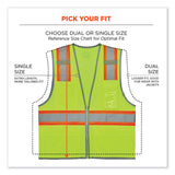 ergodyne® GloWear 8246Z-S Single Size Class 2 Two-Tone Mesh Vest, Polyester, 5X-Large, Lime, Ships in 1-3 Business Days (EGO24569) Each