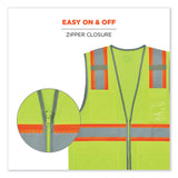 ergodyne® GloWear 8246Z-S Single Size Class 2 Two-Tone Mesh Vest, Polyester, 5X-Large, Lime, Ships in 1-3 Business Days (EGO24569) Each