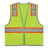 ergodyne® GloWear 8246Z-S Single Size Class 2 Two-Tone Mesh Vest, Polyester, X-Large, Lime, Ships in 1-3 Business Days (EGO24565) Each