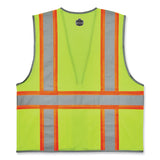 ergodyne® GloWear 8246Z-S Single Size Class 2 Two-Tone Mesh Vest, Polyester, X-Large, Lime, Ships in 1-3 Business Days (EGO24565) Each