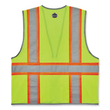 ergodyne® GloWear 8246Z-S Single Size Class 2 Two-Tone Mesh Vest, Polyester, Large, Lime, Ships in 1-3 Business Days (EGO24564) Each
