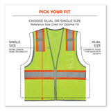 ergodyne® GloWear 8246Z-S Single Size Class 2 Two-Tone Mesh Vest, Polyester, Small, Lime, Ships in 1-3 Business Days (EGO24562) Each