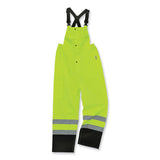 ergodyne® GloWear 8918BK Class E Hi-Vis Rain Bibs Black Bottom, Small, Lime, Ships in 1-3 Business Days (EGO25012) Each
