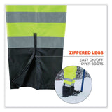 ergodyne® GloWear 8918BK Class E Hi-Vis Rain Bibs Black Bottom, Large, Lime, Ships in 1-3 Business Days (EGO25014) Each