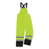 ergodyne® GloWear 8918BK Class E Hi-Vis Rain Bibs Black Bottom, 3X-Large, Lime, Ships in 1-3 Business Days (EGO25017) Each