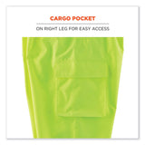 ergodyne® GloWear 8918BK Class E Hi-Vis Rain Bibs Black Bottom, 5X-Large, Lime, Ships in 1-3 Business Days (EGO25019) Each