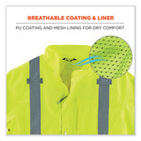 ergodyne® GloWear 8365BK Class 3 Hi-Vis Rain Jacket Black Bottom, Small, Lime, Ships in 1-3 Business Days (EGO25322) Each