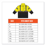 ergodyne® GloWear 8365BK Class 3 Hi-Vis Rain Jacket Black Bottom, Small, Lime, Ships in 1-3 Business Days (EGO25322) Each