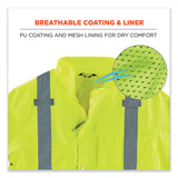 ergodyne® GloWear 8365BK Class 3 Hi-Vis Rain Jacket Black Bottom, X-Large, Lime, Ships in 1-3 Business Days (EGO25325) Each