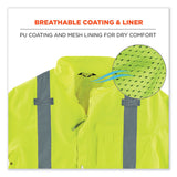 ergodyne® GloWear 8365BK Class 3 Hi-Vis Rain Jacket Black Bottom, 2X-Large, Lime, Ships in 1-3 Business Days (EGO25326) Each