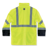 ergodyne® GloWear 8365BK Class 3 Hi-Vis Rain Jacket Black Bottom, 3X-Large, Lime, Ships in 1-3 Business Days (EGO25327) Each