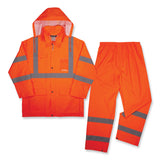 ergodyne® GloWear 8376K Lightweight HV Rain Suit, Large, Orange, Ships in 1-3 Business Days (EGO25334) Each